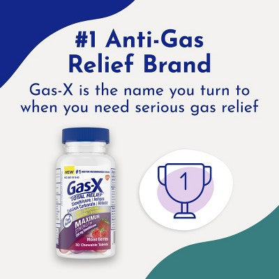 Gas-X Total Relief Chewable Tablets 30ct - New