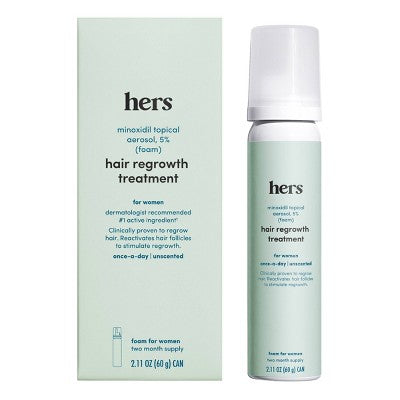 hers Hair Regrowth Foam Treatment 5% Minoxidil 2.11oz - New