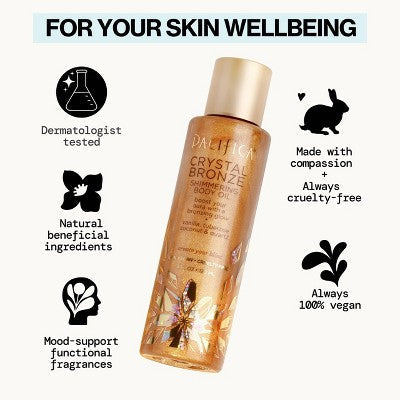 Pacifica Shimmering Body Oil Crystal Bronze 4 fl oz - Imperfect Container
