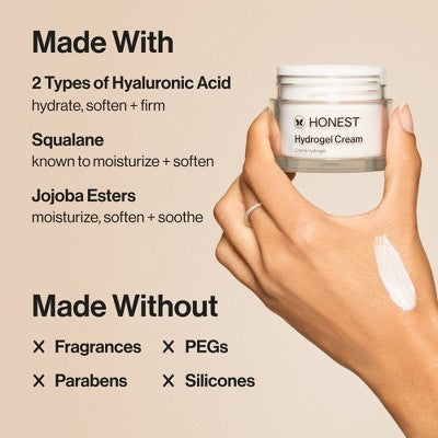 Honest Beauty Hydrogel Cream with Hyaluronic Acid 1.7 oz - Imperfect Box