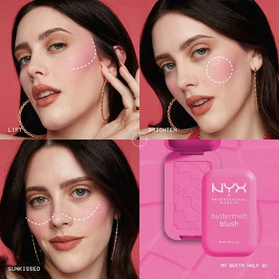 NYX Professional Makeup Buttermelt Blush - Sooner The Butta - 0.17oz
