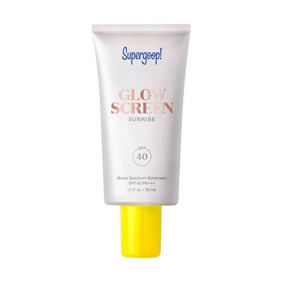 Supergoop! Glowscreen Sunrise Hydrating Glowy Tinted Primer; Hyaluronic Acid + Niacinamide SPF 40 1.7 fl oz - Imperfect Box