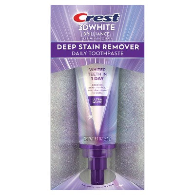 Crest 3D White Deep Stain Remover Daily Toothpaste Ultra White 3.1oz - Missing Box