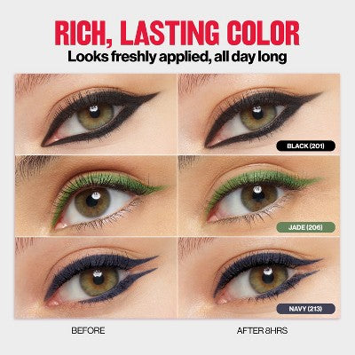 Revlon Colorstay Waterproof Eyeliner Built-in Smudger 201 Black 0.01oz/2ct - New