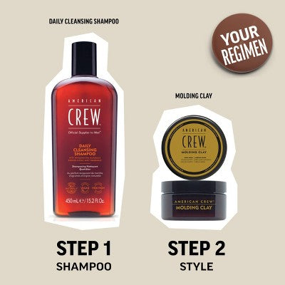 American Crew Men's Strong Hold and Medium Shine Hair Styling Molding Clay 3oz - New