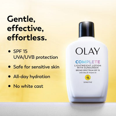 Olay Complete Face Lotion Moisturizer for Sensitive Skin SPF 15 6 fl oz - Missing Box