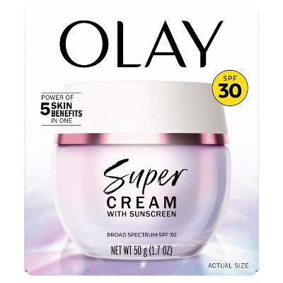 Olay Super Cream Face Moisturizer with Sunscreen SPF 30 1.7oz - Missing Box