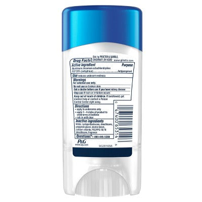 Gillette 72 Hours Sweat Protection Clear Gel Antiperspirant & Deodorant for Men Cool Wave 2.6oz - Imperfect Box