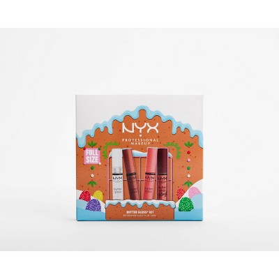 NYX Professional Makeup Butter Gloss Holiday Vault Lip Gloss Set 4 pc - Imperfect Box