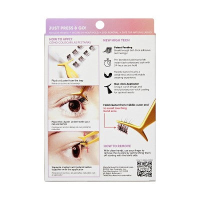 KISS Products imPRESS Press-On Self Adhesive Eyelashes Natural & Wispy 50ct - New