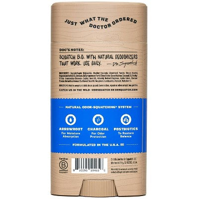 DR. SQUATCH Men;s Natural Solid Deodorant Fresh Falls 2.65oz - Imperfect Container