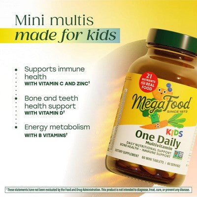 MegaFood Kids One Daily Mini Tablets 30ct - New