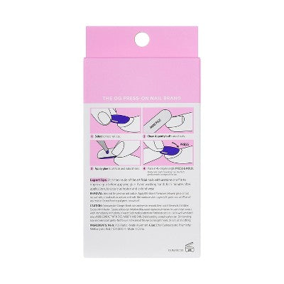 KISS Nails GLAM Jeweled Press-On Fake Nails Medium Almond Ripple 35ct - New