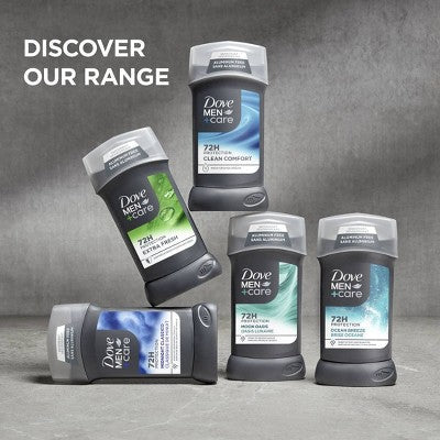 Dove Men+Care Solid Deodorant Stick Clean Comfort 3oz/2ct - New