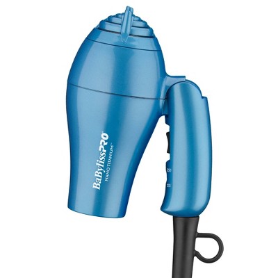 BaBylissPRO Nano Titanium Travel Hair Dryer Blue 1000W - New