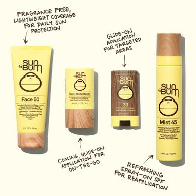 Sun Bum Sunscreen Face Lotion SPF 50 3 fl oz - Imperfect Container