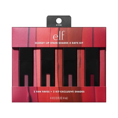 e.l.f. Glossy Lip Stain Shades 4 Days Kit 0.008oz - Imperfect Box