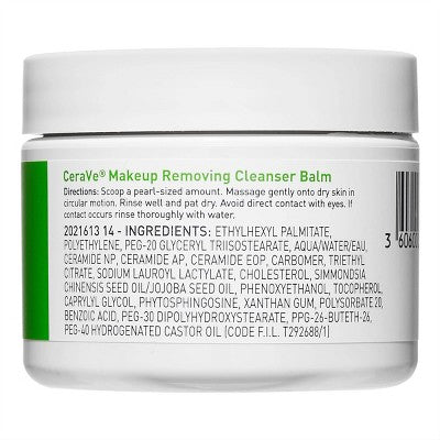 CeraVe Hydrating Makeup Cleansing Balm, Travel Size 1.3 oz - Imperfect Container