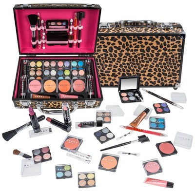 SHANY Makeup Train Case Aluminum Makeup Set Leopard - New