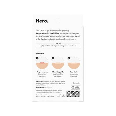 Hero Cosmetics Mighty Patch Invisible 72ct - Missing Box