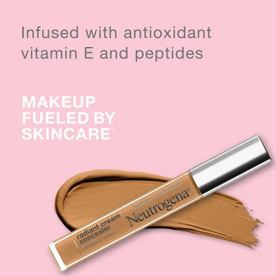 Neutrogena Healthy Skin Radiant Cream Concealer Hazelnut Medium 01  0.24oz - Imperfect Container