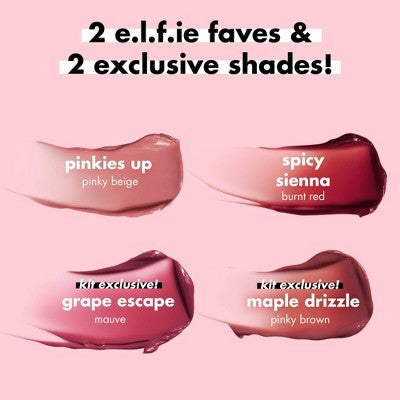 e.l.f. Glossy Lip Stain Shades 4 Days Kit 0.008oz - Imperfect Box