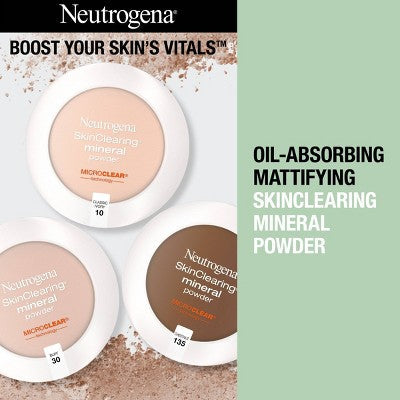 Neutrogena Skin Clearing Pressed Powder 60 Natural Beige 0.38oz - New