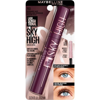 Maybelline Lash Sensational Sky High Lengthening Mascara 793 Washable Burgundy Haze 0.24 fl oz - New