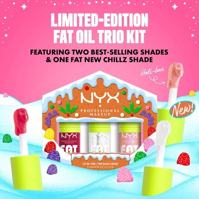 NYX Professional Makeup Fat Oil Lip Drip Holiday Trio Lip Gloss 3 pc - Missing Box