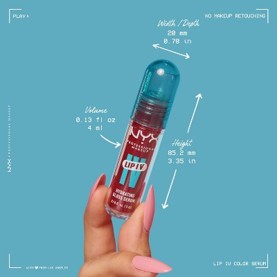 NYX Professional Makeup Lip IV Hydrating Lip Gloss Stain Mocha Me Wet 0.16 fl oz - New