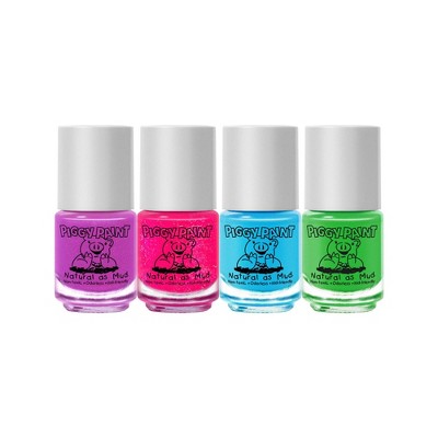 Piggy Paint Non-Toxic Nail Polish Set for Kids Stay Positive Rainbow 0.48 fl oz/4ct - Imperfect Box