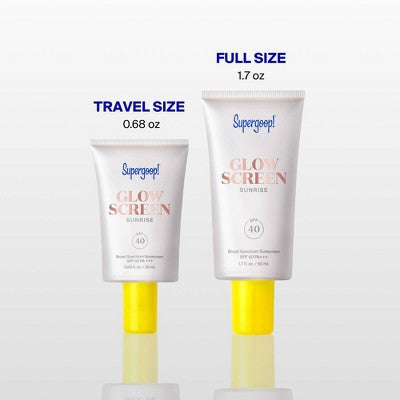 Supergoop! Glowscreen Sunrise Hydrating Glowy Tinted Primer; Hyaluronic Acid + Niacinamide SPF 40 1.7 fl oz - Imperfect Box