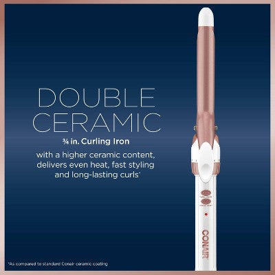 Conair Double Ceramic Curling Iron 3/4" - Imperfect Box