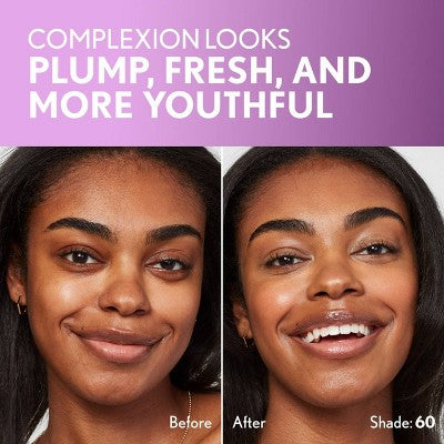 COVERGIRL Simply Ageless Skin Perfector Essence Vegan Foundation 60 Tan 1 fl oz - Imperfect Container