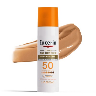 Eucerin Age Defense Face Sunscreen Tinted Lotion SPF 50 2.5 fl oz - Imperfect Box