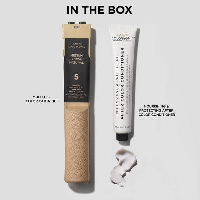 L'Oreal Paris Colorsonic Permanent Hair Color Cartridge Soft Black Natural 2 - Imperfect Box