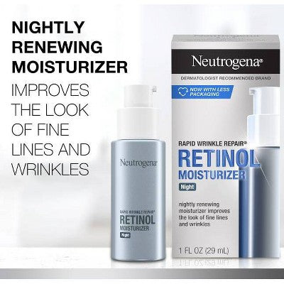Neutrogena Rapid Wrinkle Repair Retinol Night Face Moisturizer 1 fl oz - Missing Box
