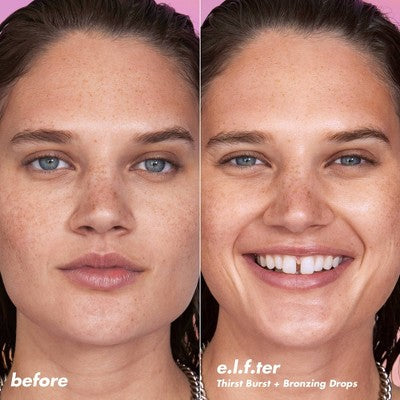 e.l.f. SKIN The Hottest Drops Duo Bronzing Drops & Holy Hydration 2ct/0.33oz - Imperfect Box