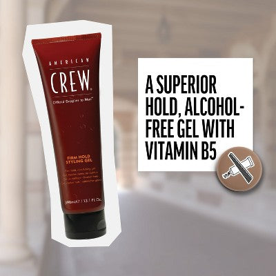 American Crew Men's Firm Hold and Non-Flaking Hair Styling Gel  8.4 fl oz - Imperfect Container