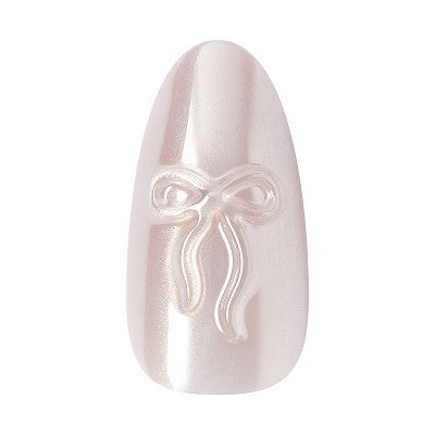 KISS Nails GLAM Jeweled Press-On Fake Nails Medium Almond Ripple 35ct - New
