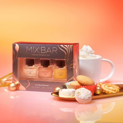 MIX:BAR Mini EDP Trio Gift Set Vanilla Bourbon + Whipped Almond + Honey Milk 3pc - New