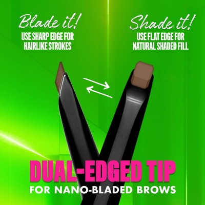 NYX Professional Makeup Brow Blade & Shade Nano Mechanical Brow Pencil Taupe 0.002oz - Imperfect Box