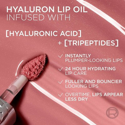 L'Oreal Paris Plump Ambition Hyaluron Lip Oil Plumping Lip Gloss Worth It 0.16 fl oz - New