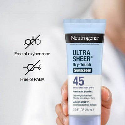 Neutrogena Ultra Sheer Dry-Touch Sunscreen Broad Spectrum SPF 45 6 fl oz /2ct - Missing Box