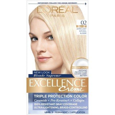 L'Oreal Paris Excellence Triple Protection 6.3 fl oz 02 Extra Light Natural Blonde 1 Kit - Missing Box