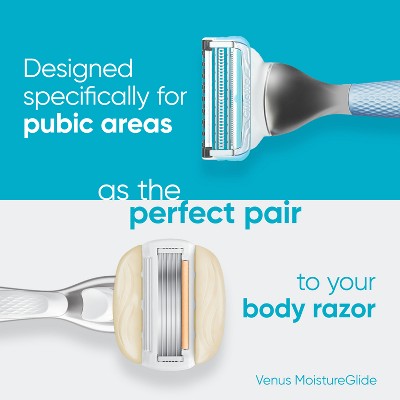Venus For Pubic Hair and Skin Value Pack Razor Handle + 4 Blade Refills - Missing Box