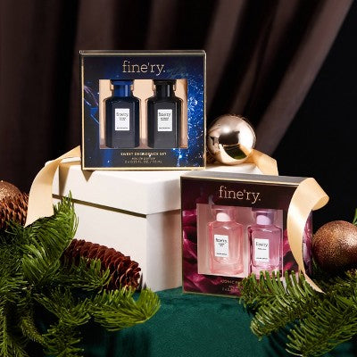fine'ry. Mini EDP Duo Gift Set Rosa Lina + Flower Bed 2pc - New