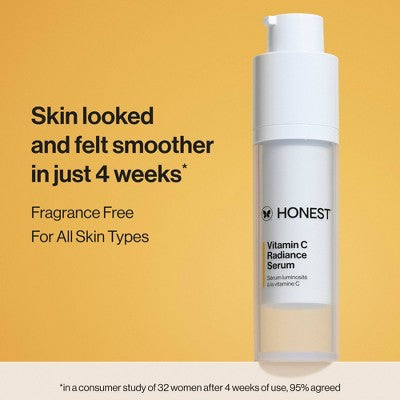 Honest Beauty Vitamin C Radiance Serum with Hyaluronic Acid 1 fl oz - Imperfect Box