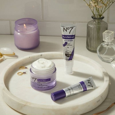 No7 Pure Retinol Night Repair Cream 1.69 fl oz - Imperfect Box