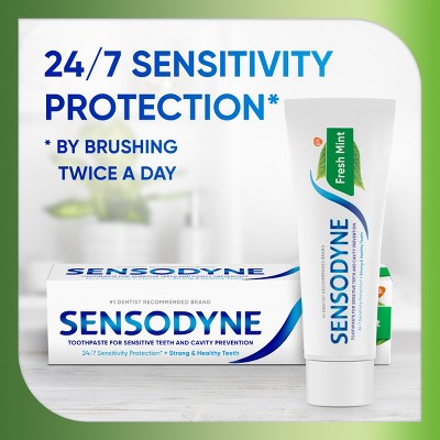Sensodyne Fresh Mint Sensitivity Protection 2pk Toothpaste - Imperfect Box